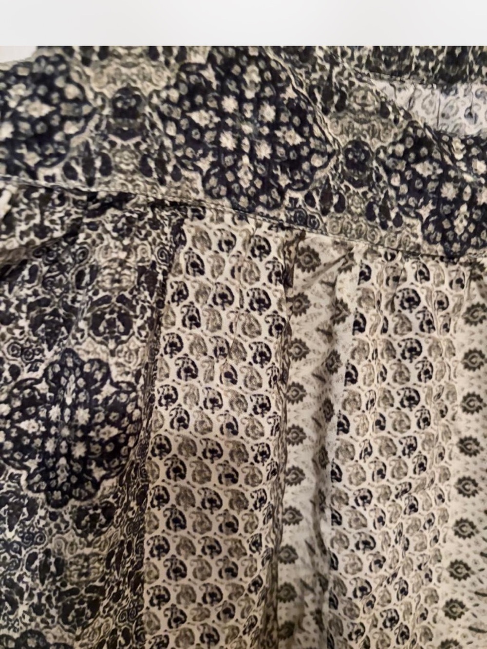 Rose & Olive Beige, Green and Black Printed Tank Top - Picture 3 of 7
